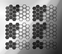 Autoaufkleber Hexagon Hexagonmuster Dekor | mehrteiliges Aufkleberset