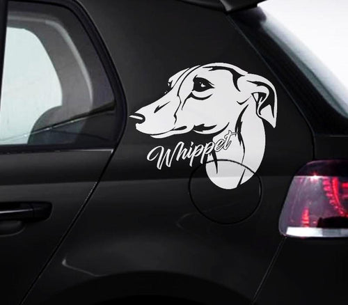 Autotattoo Autoaufkleber Dog Hund Wirbelsturm Wunschname