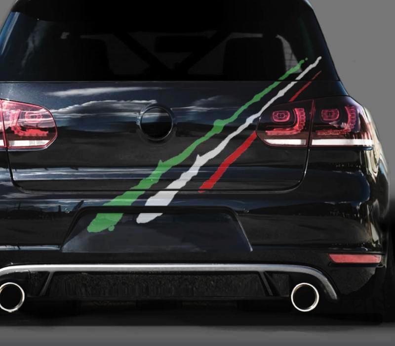 Italia ✓ 20cm ✓ Tuning Aufkleber ✓ Auto Sticker Italien Flagge