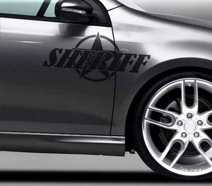 Autoaufkleber Sheriff Police | 2Er Aufkleberset Bis 120Cm