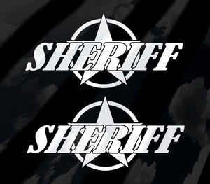 Autoaufkleber Sheriff Police | 2Er Aufkleberset Bis 120Cm