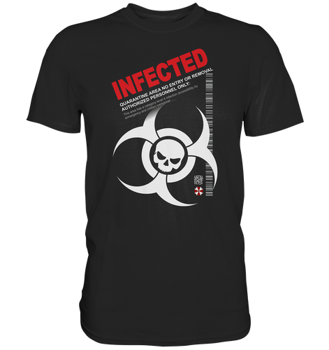 Infiziert Zombies Schwarz Premium Shirt