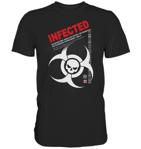 Infiziert Zombies Schwarz Premium Shirt