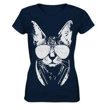 Katze Mit Kopfhörer | Damen T-Shirt