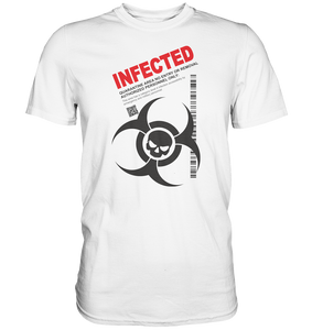 Virus Infiziert Zombies Weiß Premium Shirt