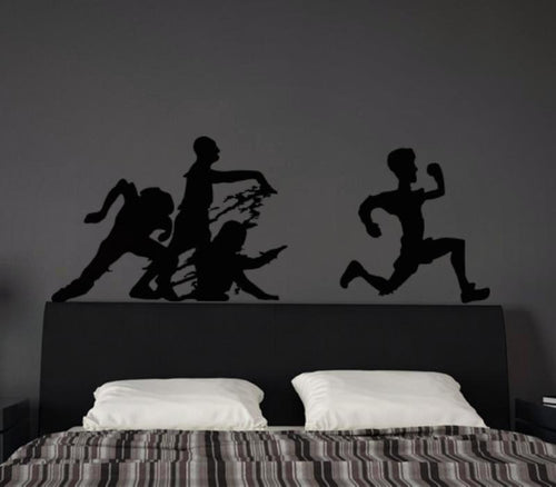 Zombie Wandaufkleber Zombielauf | Wandtattoo Bis 90Cm